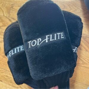 Top Flite Black Golf Club Headcovers